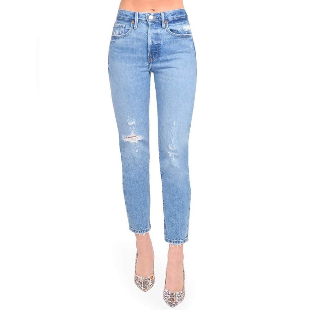 RARE FRAME NWT Le Original Jeans in Blue Jay Rips—26